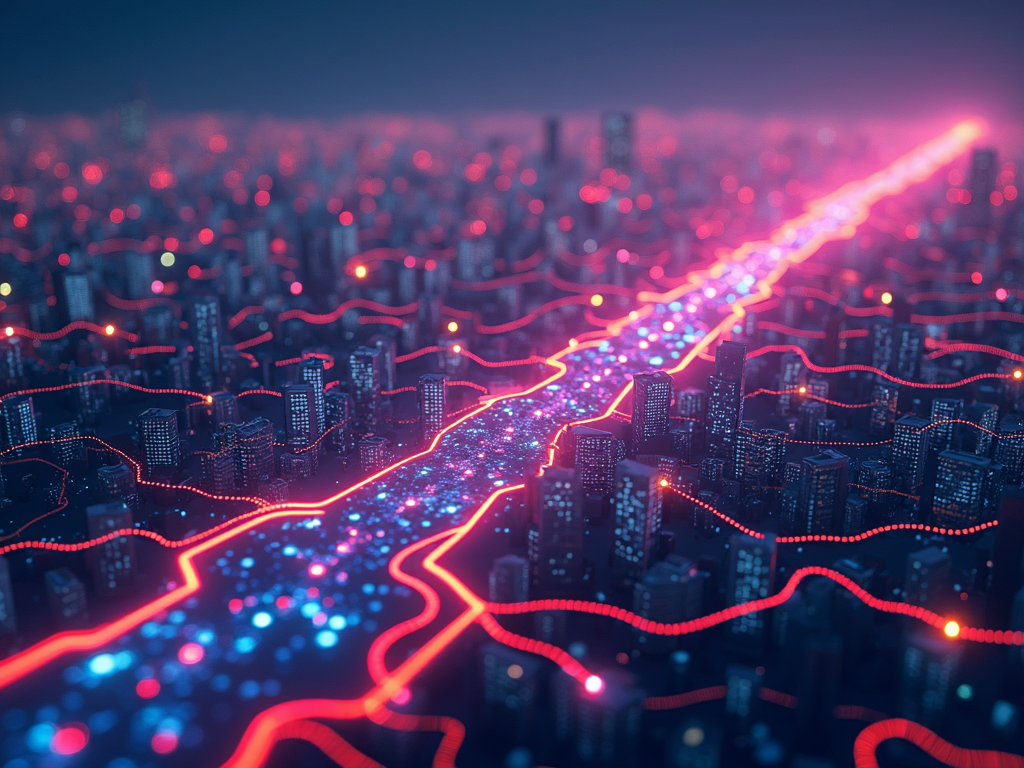 Futuristic digital city representing privacy technology