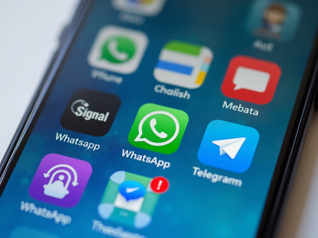 Smartphone with encrypted messaging apps