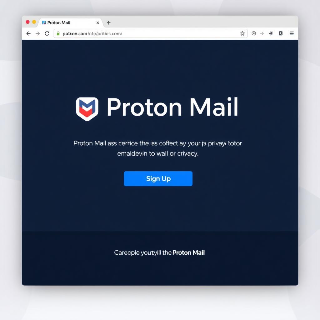 Proton Mail homepage