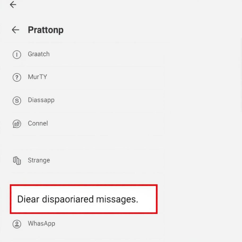 WhatsApp privacy settings with disappearing messages highlighted.