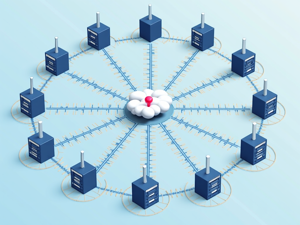 Diagram of Tor network traffic routing.