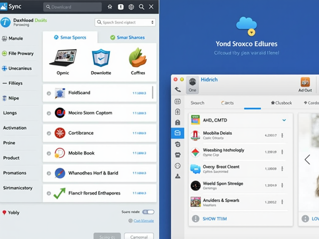 Sync and pCloud interface comparison