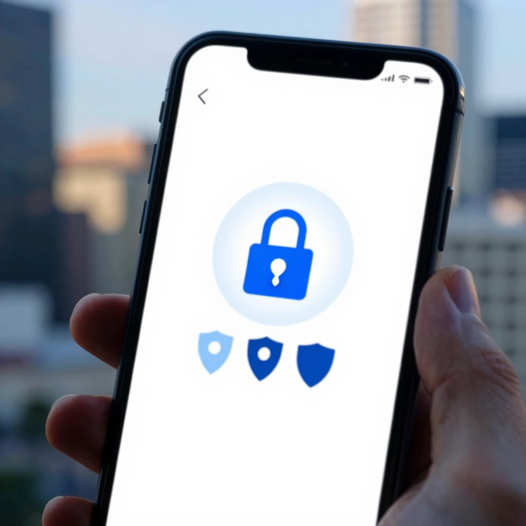 Smartphone activating VPN for online privacy