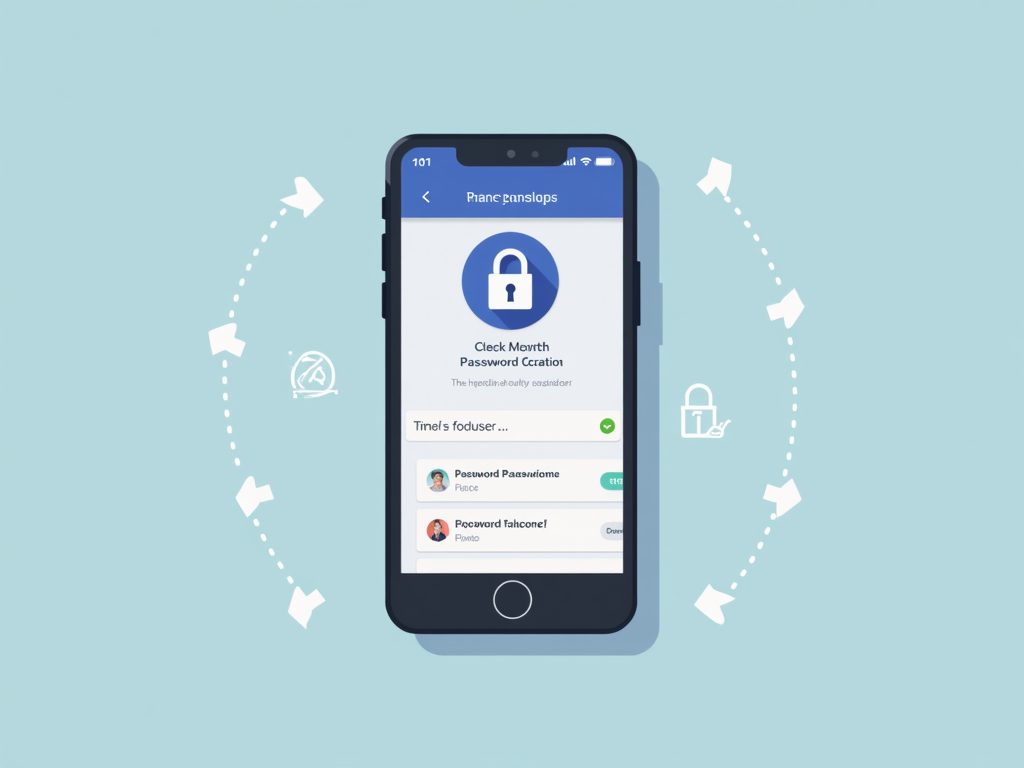 Password manager app on smartphone