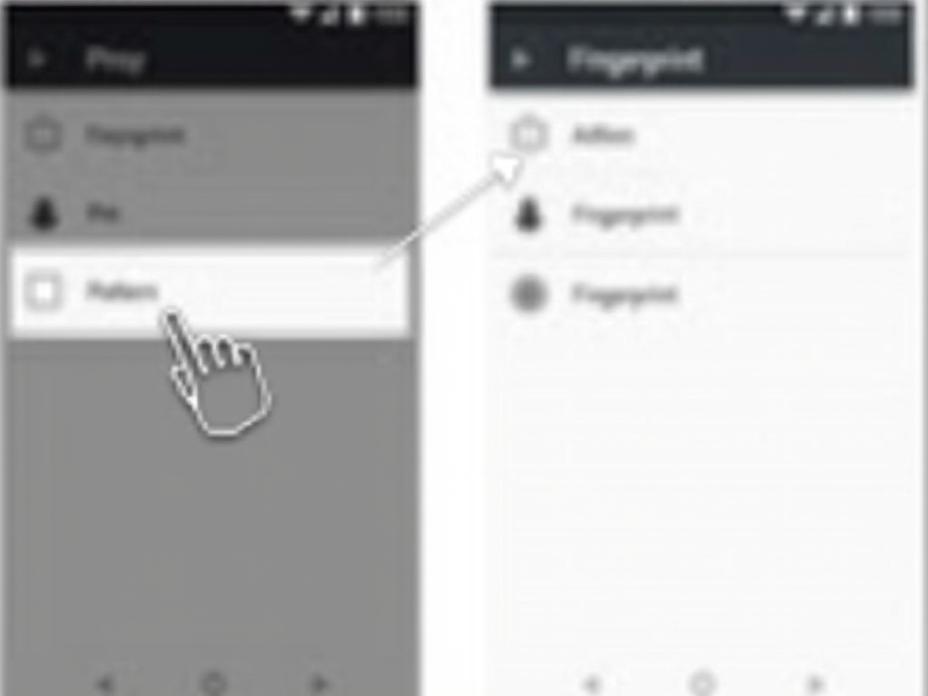 Android lock screen settings with Fingerprint option