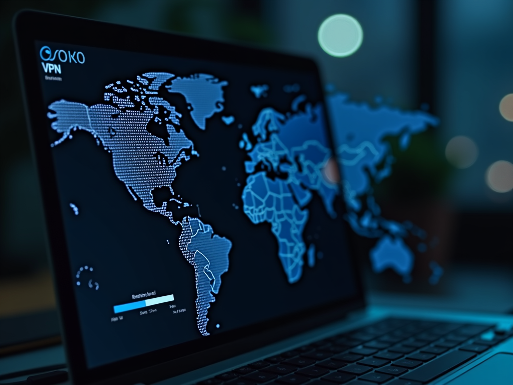 Laptop using VPN for privacy