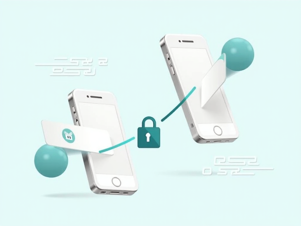 Illustration of end-to-end encryption in messaging