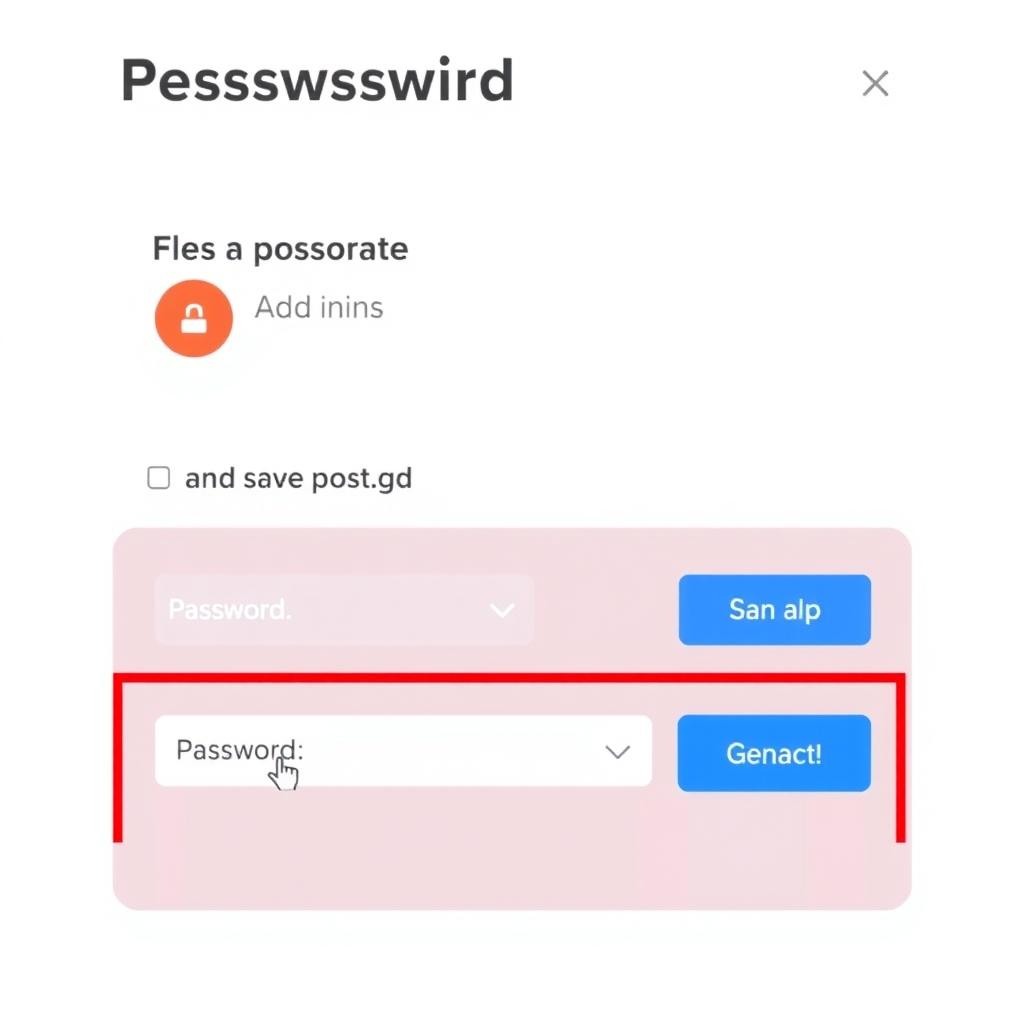 A screenshot of a password manager interface, showing a list of saved logins and a password generator.