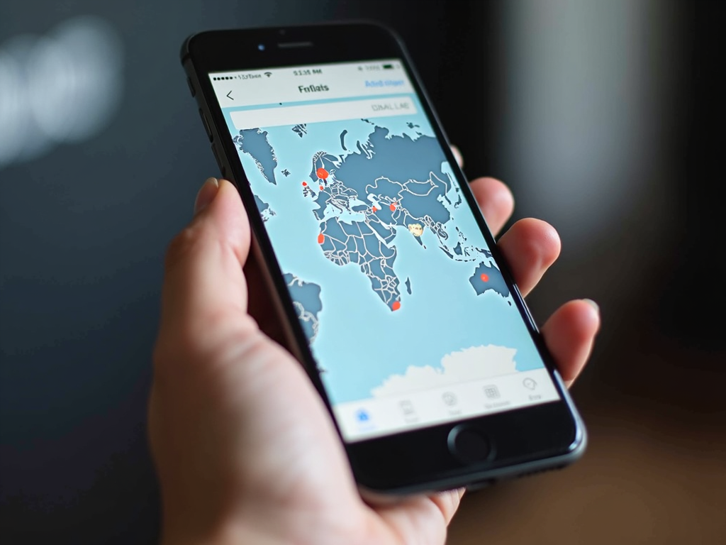 Smartphone displaying VPN app with server locations
