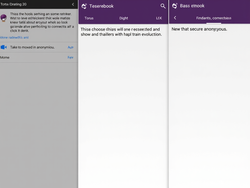 Tor Browser interface on mobile