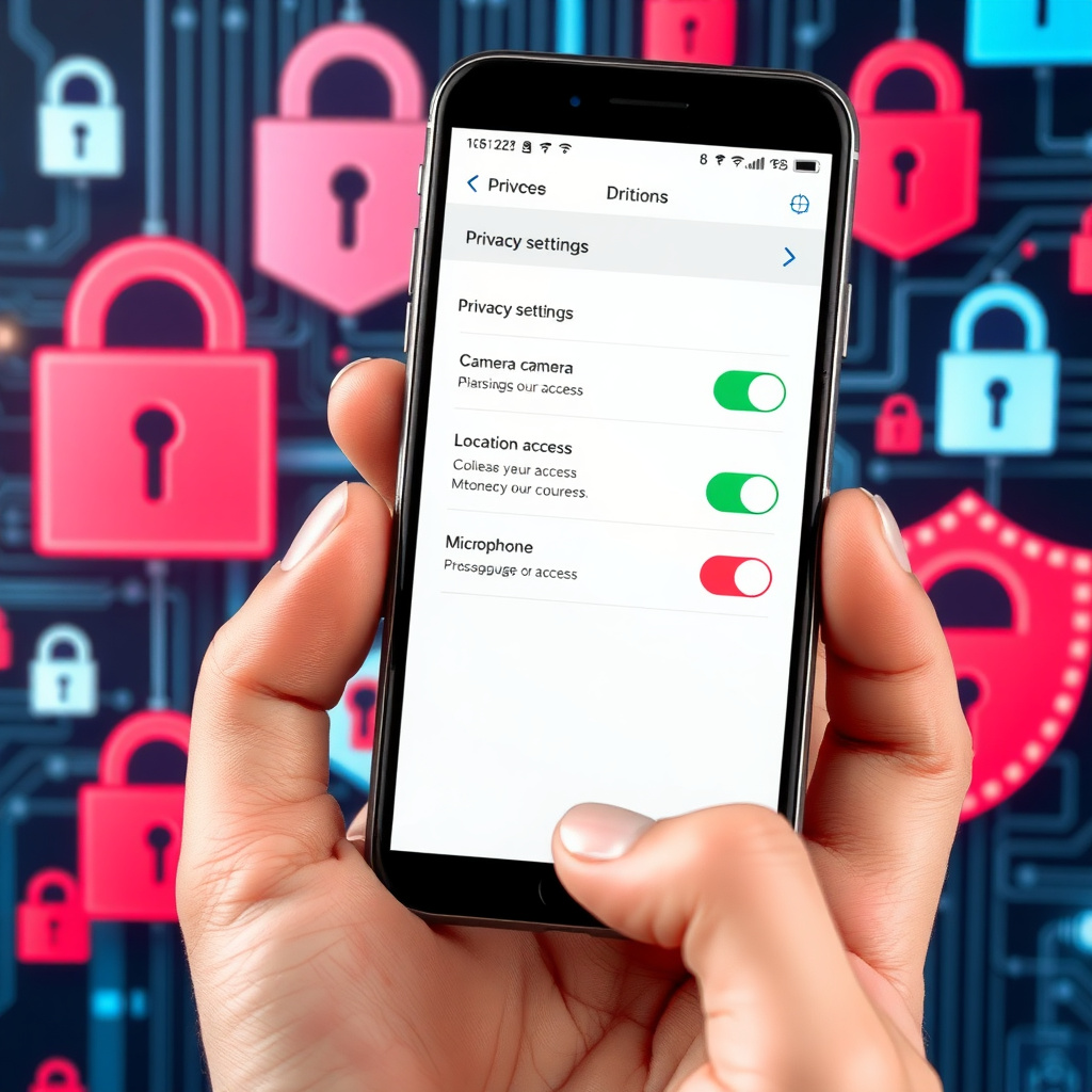 Smartphone privacy settings interface