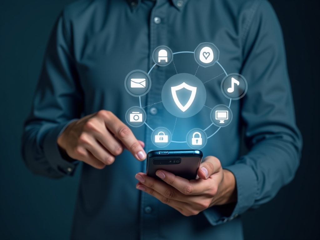 Person using online privacy tools