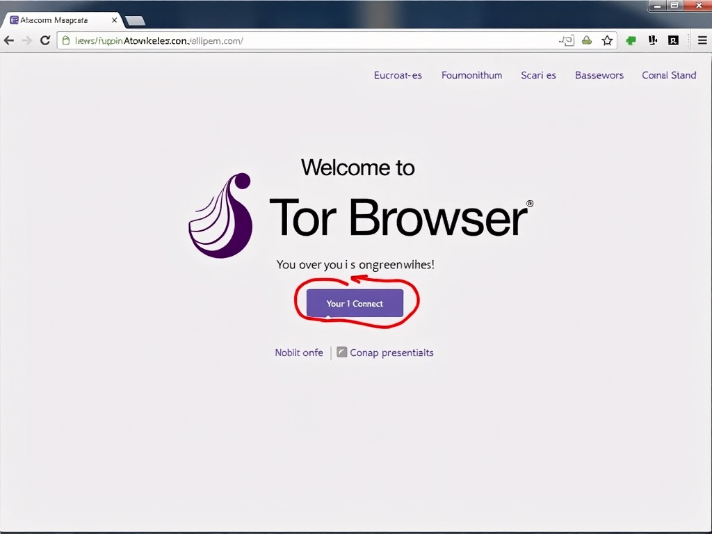 Tor Browser welcome screen