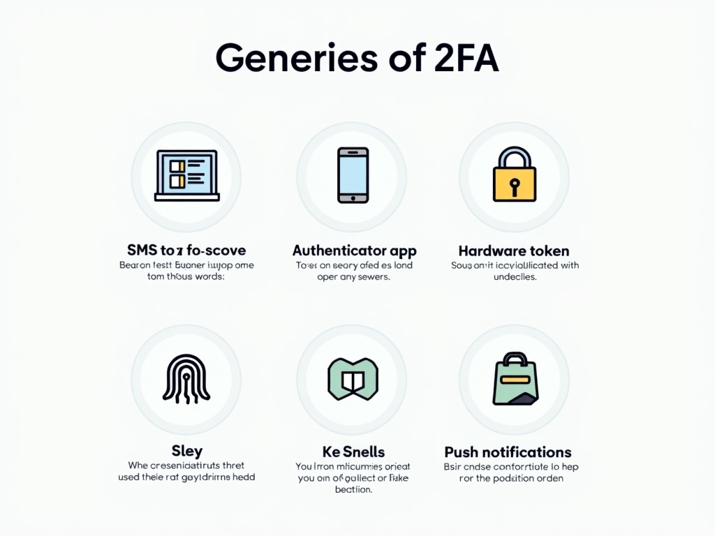 Infographic showing various types of two-factor authentication methods.