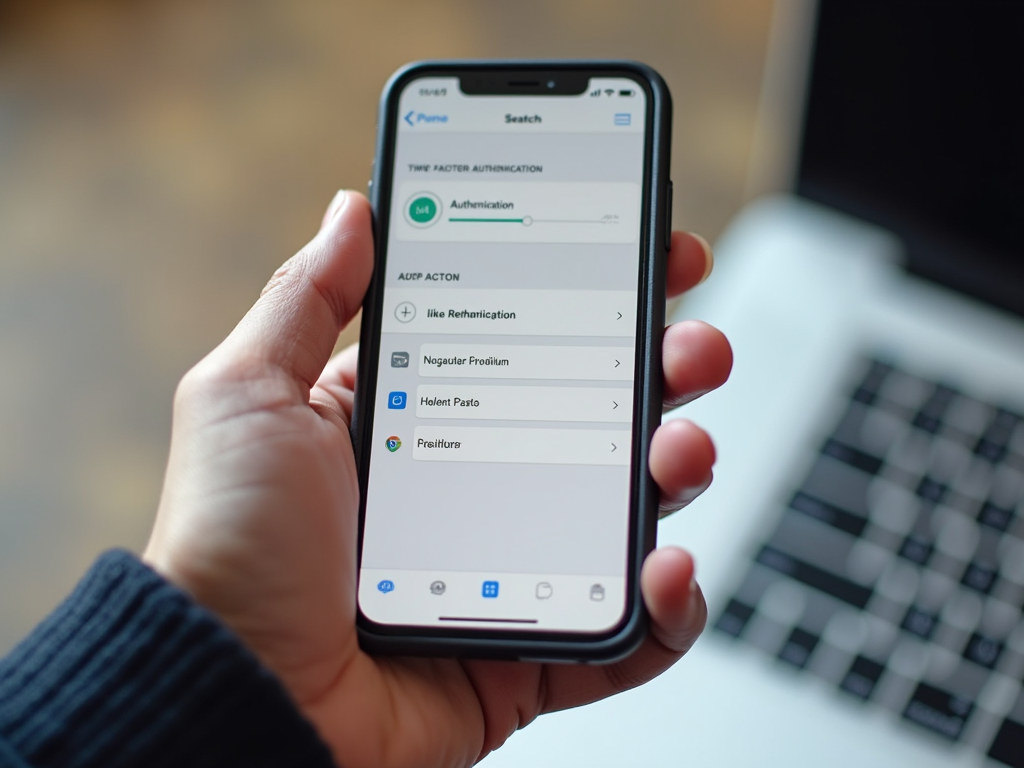 Setting up 2FA on a smartphone