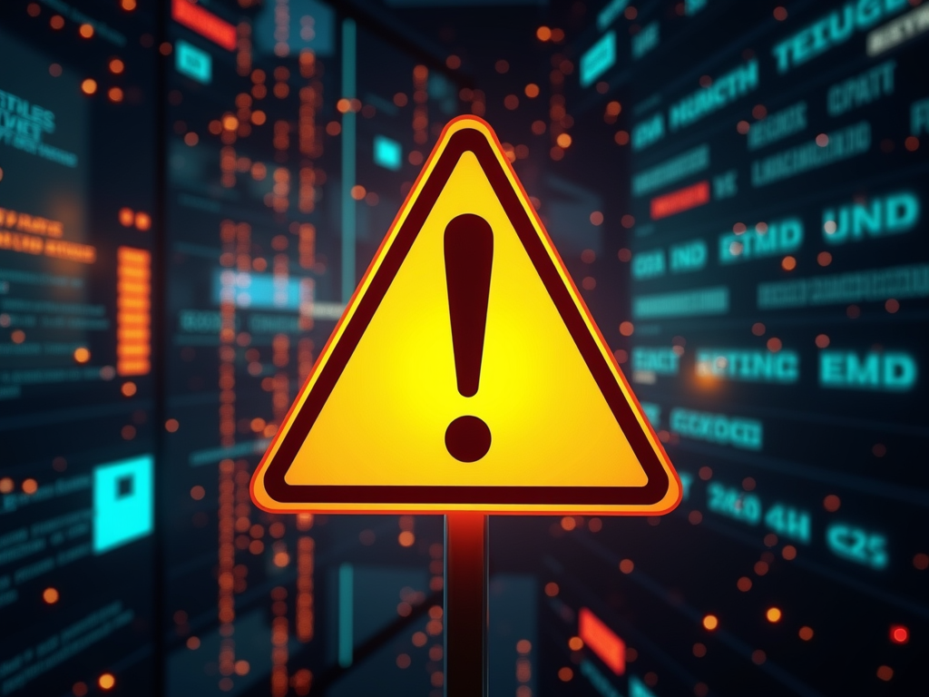 An image depicting a warning sign about security breaches.