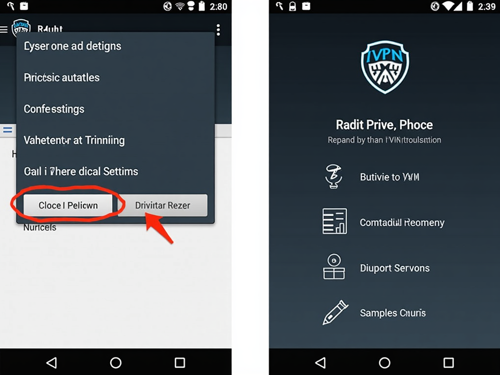 IVPN app privacy settings on Android