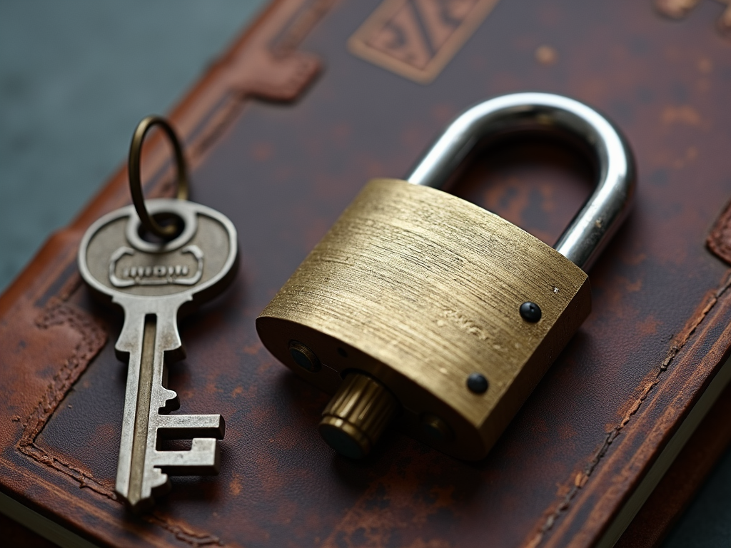 Photo of a locked diary and key as an encryption analogy.