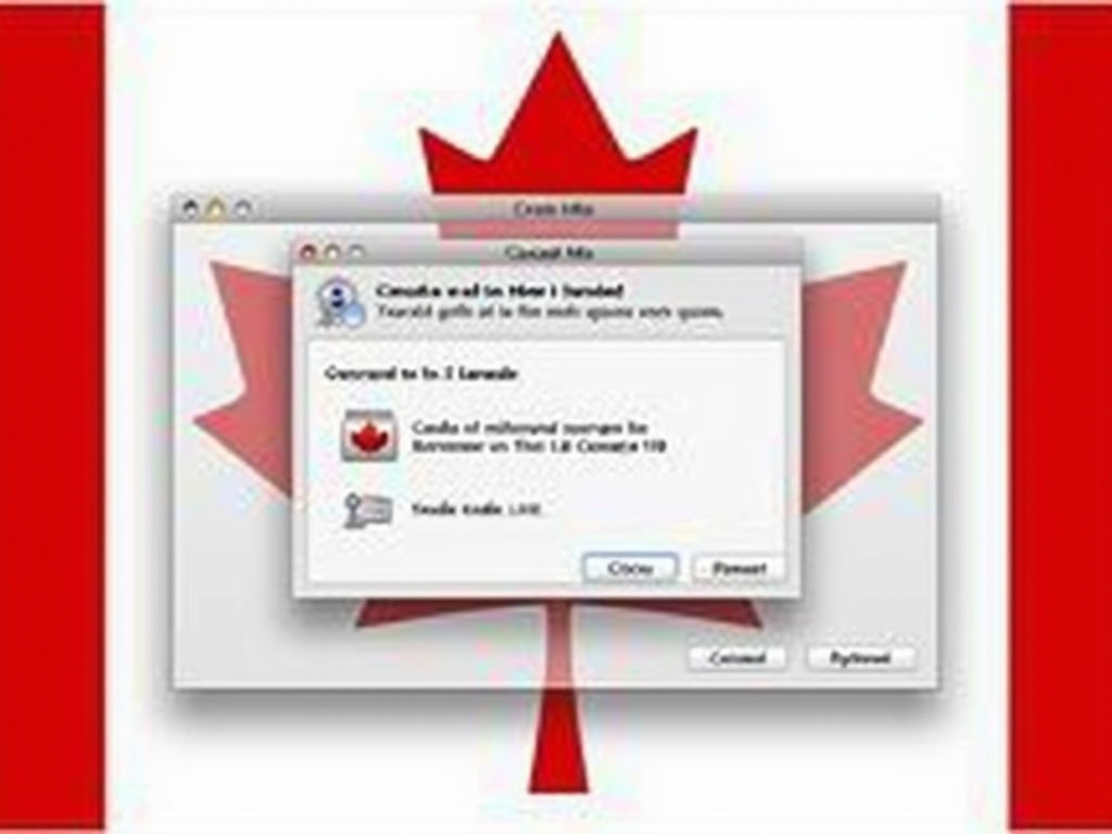 Sync cloud storage interface with a locked folder and Canadian flag