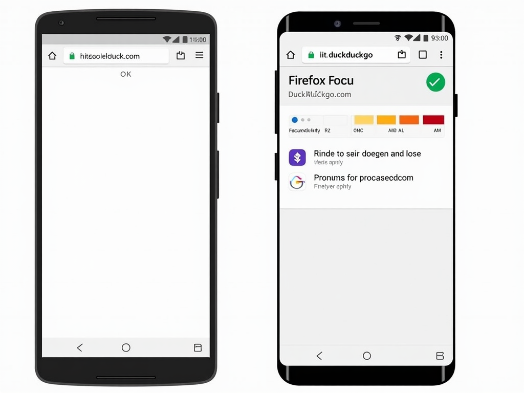 Comparison of Firefox Focus and DuckDuckGo mobile browsers.