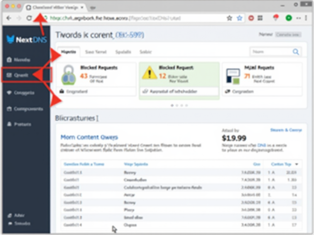 NextDNS dashboard showing ad and tracker blocking statistics