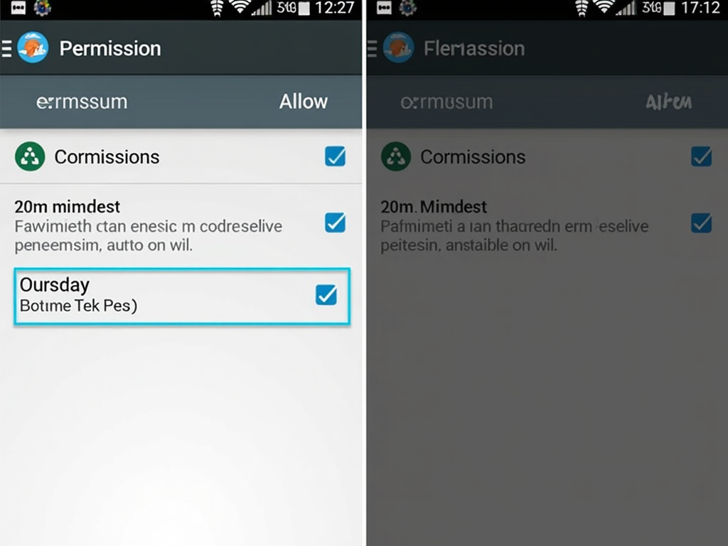 App permissions management screen on Android