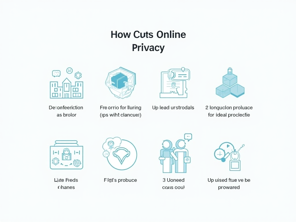 Online privacy tips infographic