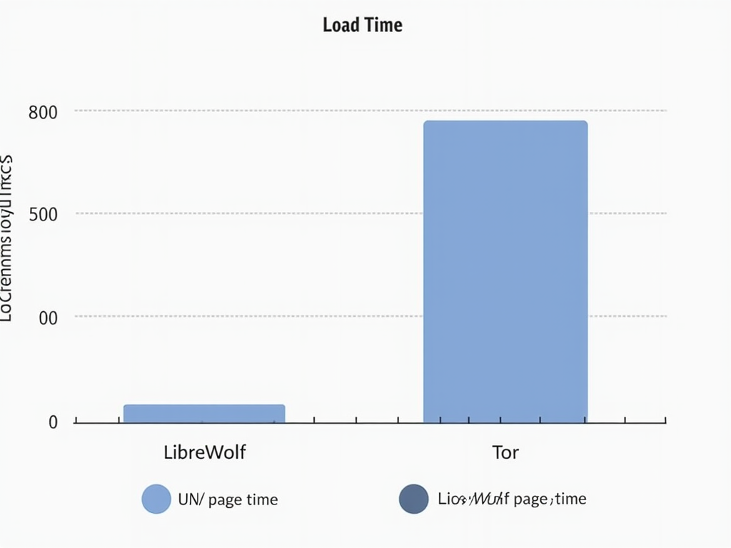 Performance comparison graph of LibreWolf and Tor.
