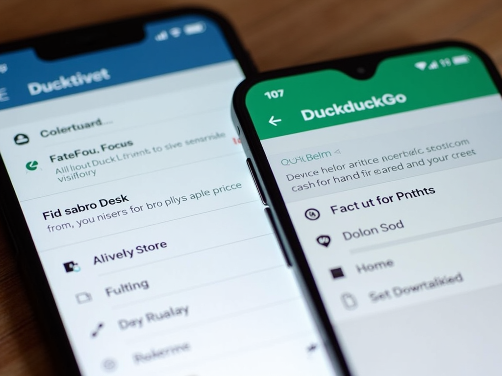 Firefox Focus and DuckDuckGo apps on phone screen