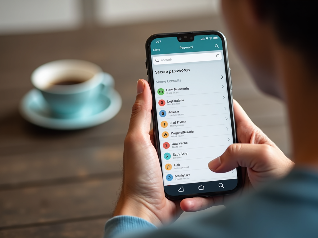 Setting up a password manager on a smartphone