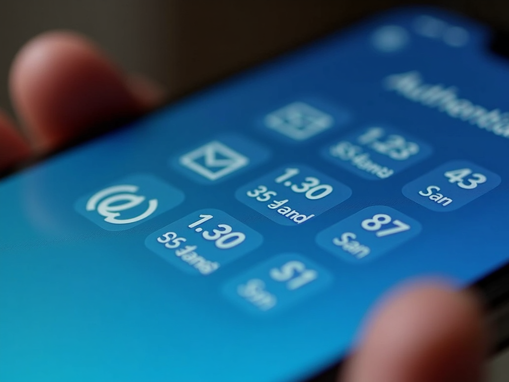 Phone displaying two-factor authentication codes