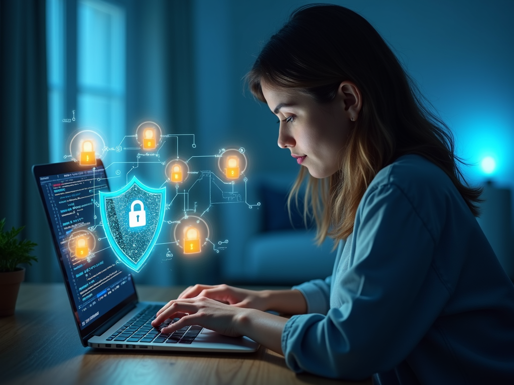 Illustration of digital privacy protection