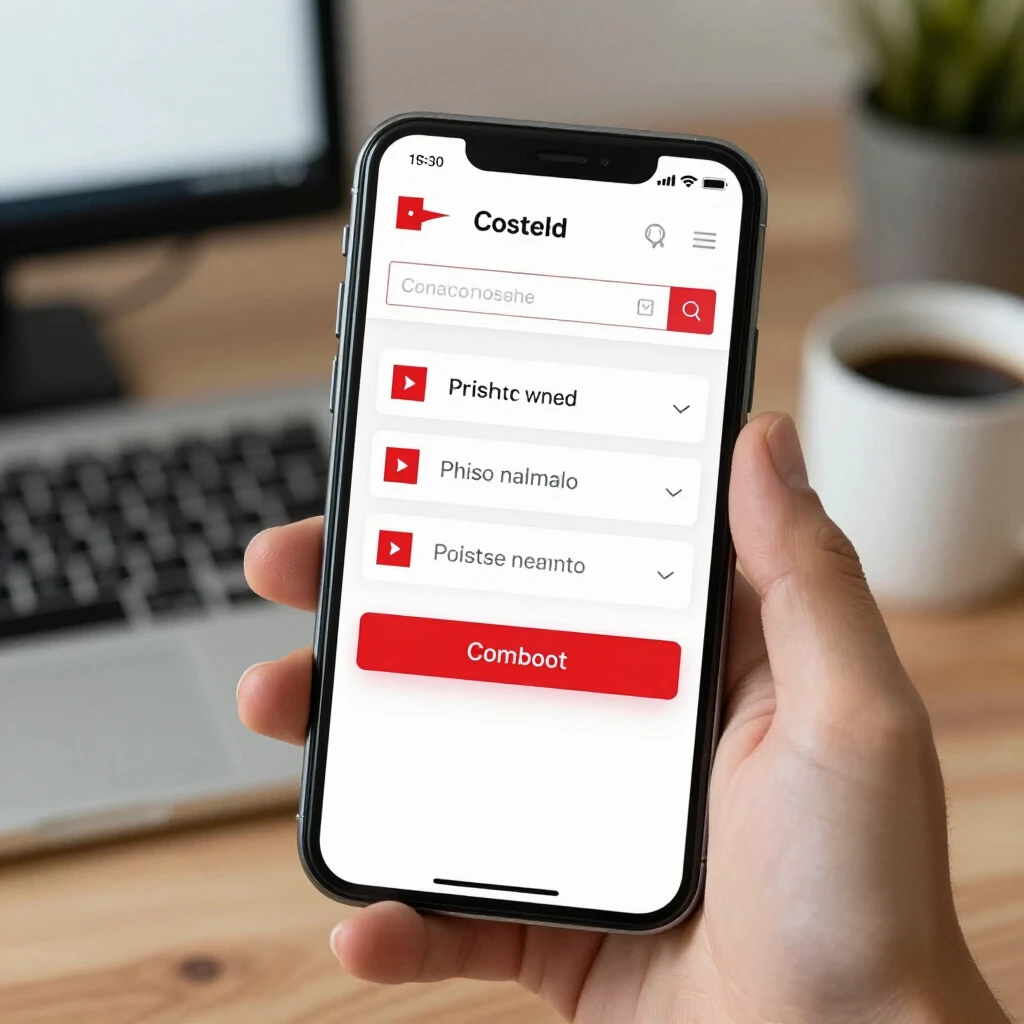 Smartphone displaying a phishing email scam for awareness