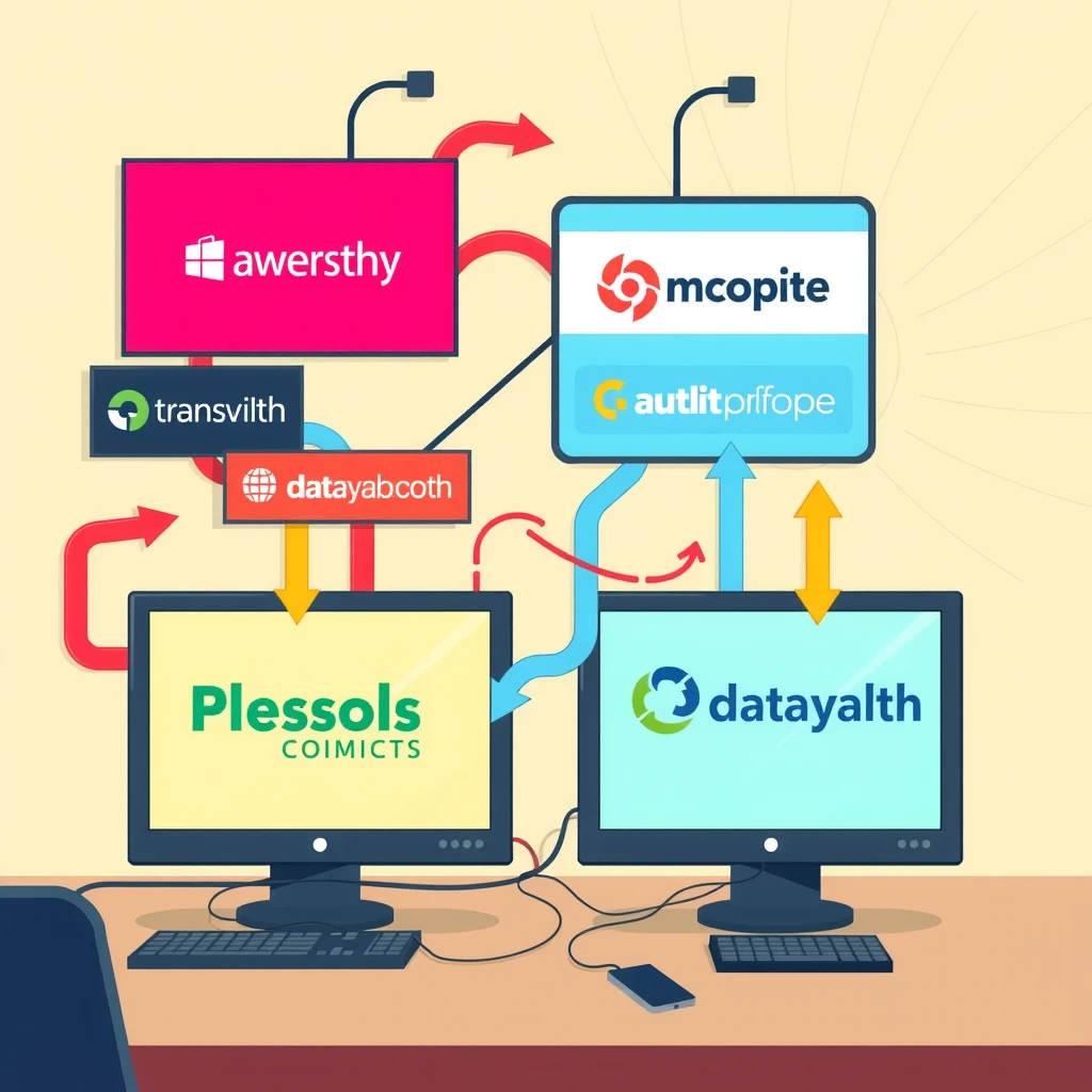 Illustration of data brokers collecting and selling personal information