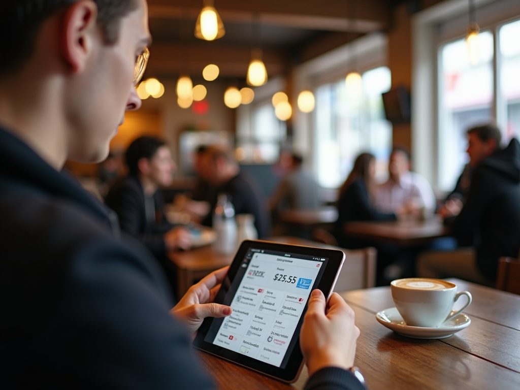 Using tablet on public Wi-Fi