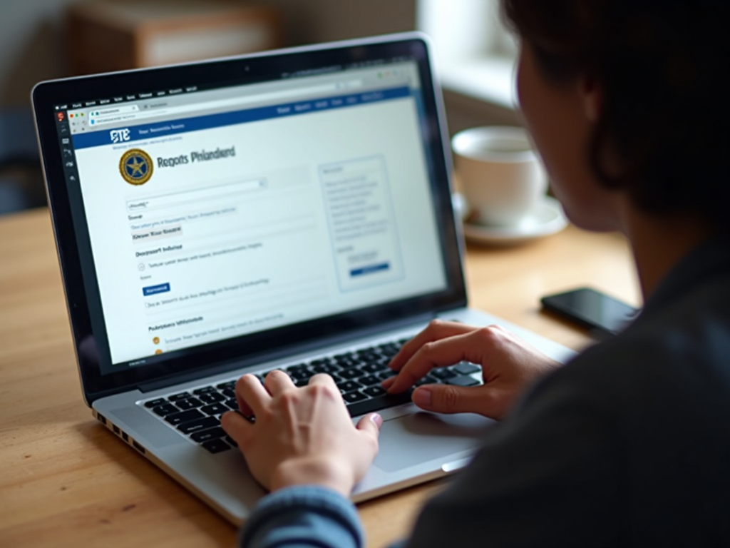 Person reporting a phishing scam on the FTC website