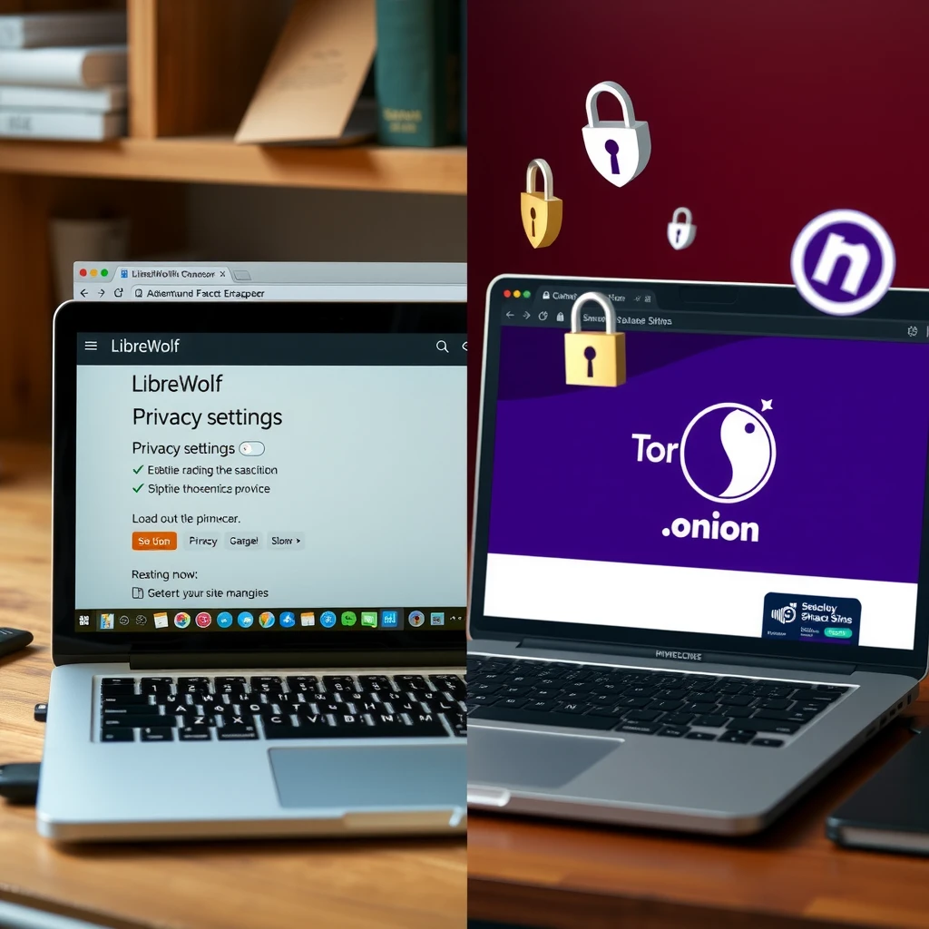 Side-by-side comparison of LibreWolf and Tor browsers for privacy review