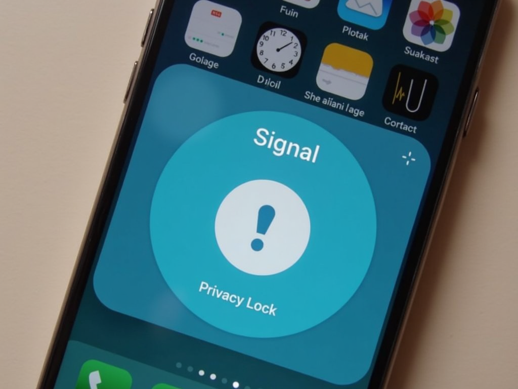 Signal app on smartphone