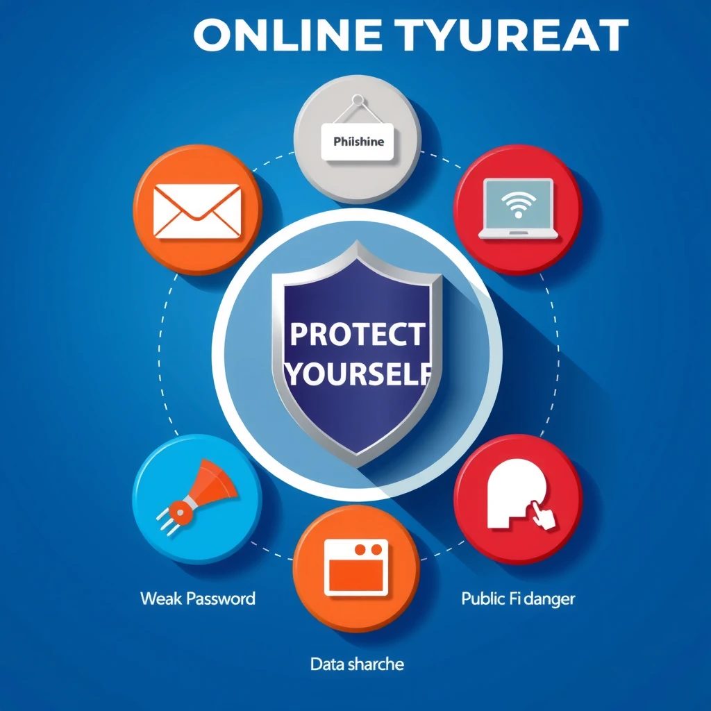 Visual overview of common online privacy threats