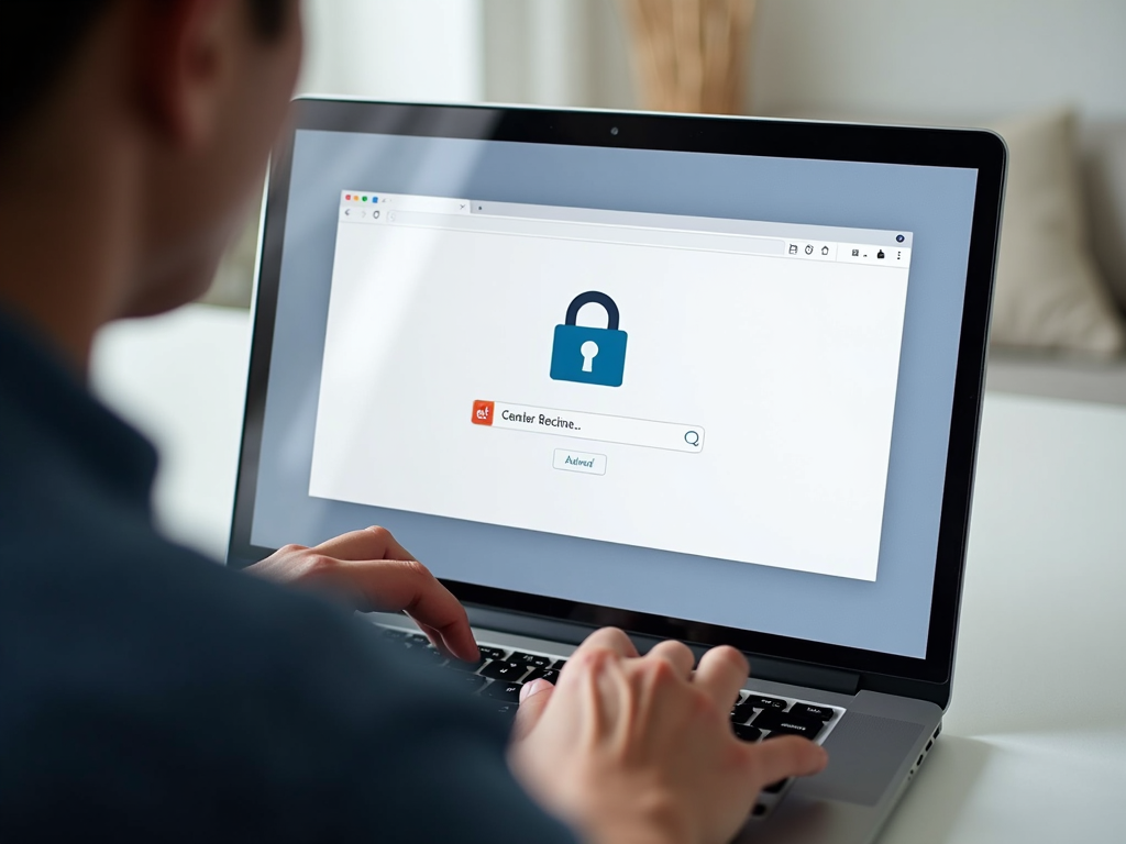 User browsing securely with a privacy-focused browser