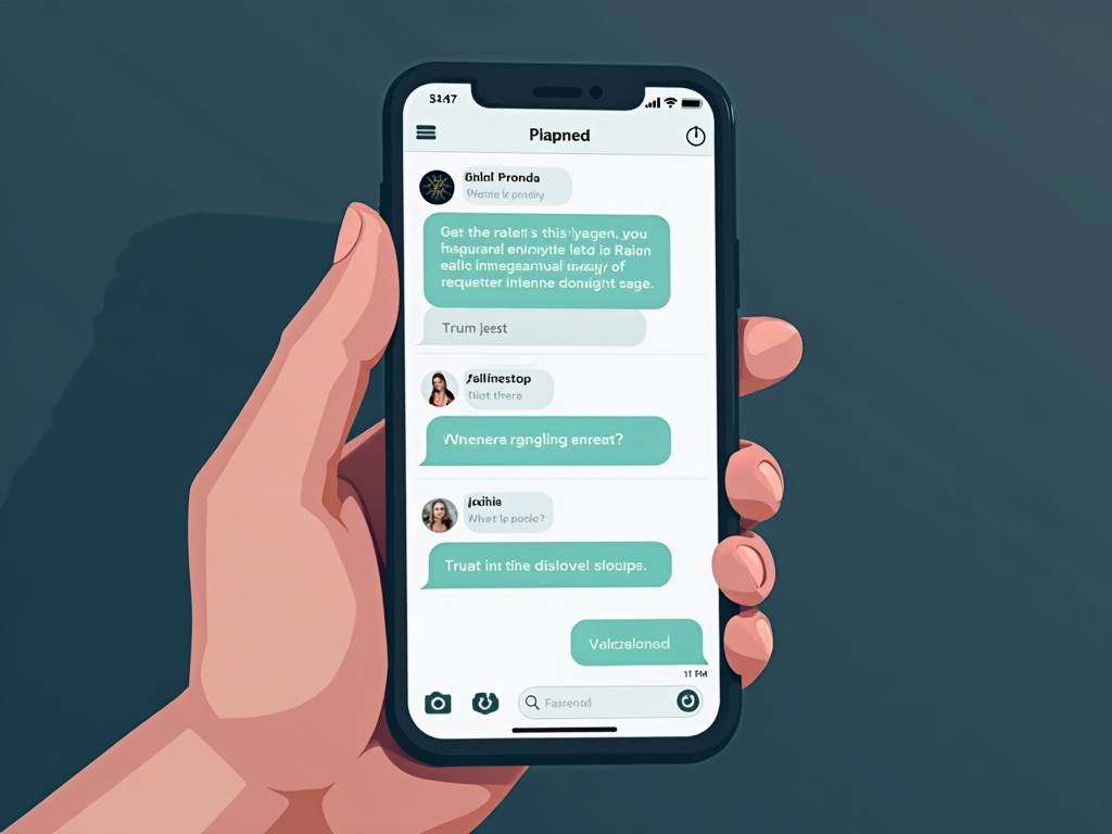 Signal app displaying encrypted messages