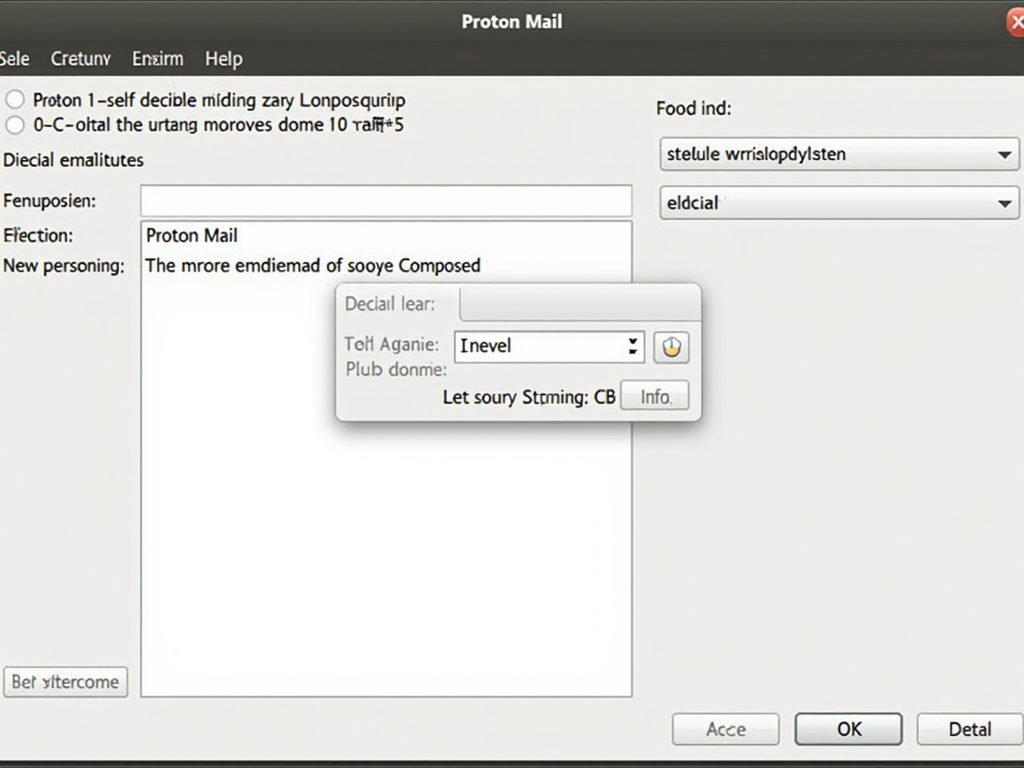 Proton Mail email composition with self-destruct timer enabled