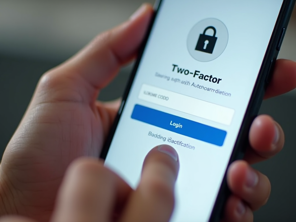 Two-factor authentication code on a smartphone