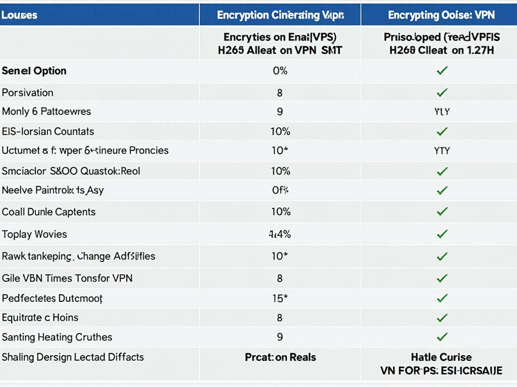VPN feature comparison table