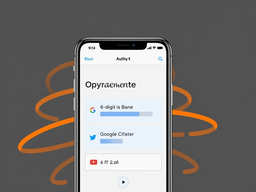 Authy app with 2FA codes