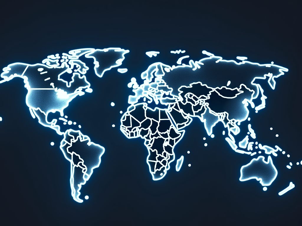 Map of VPN server locations worldwide