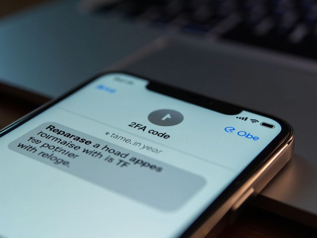 Smartphone displaying a two-factor authentication code.
