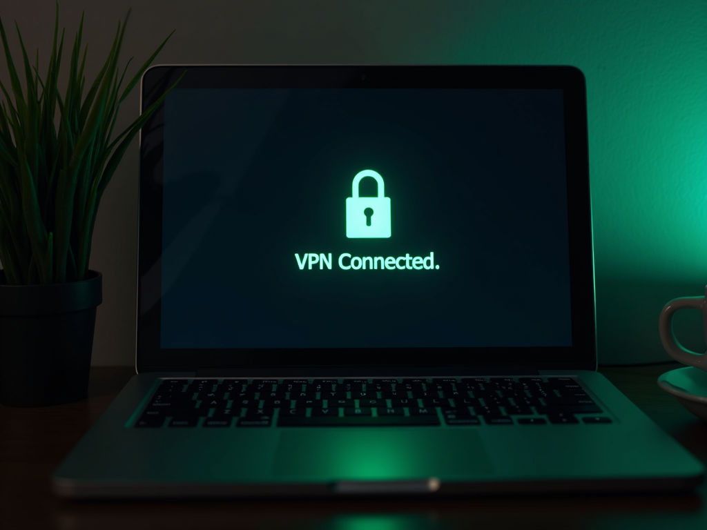 VPN active on a laptop.