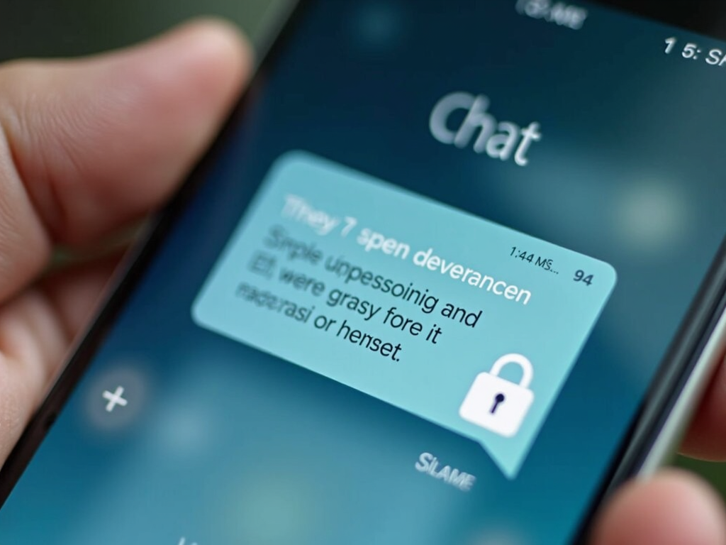 Smartphone with encrypted chat app