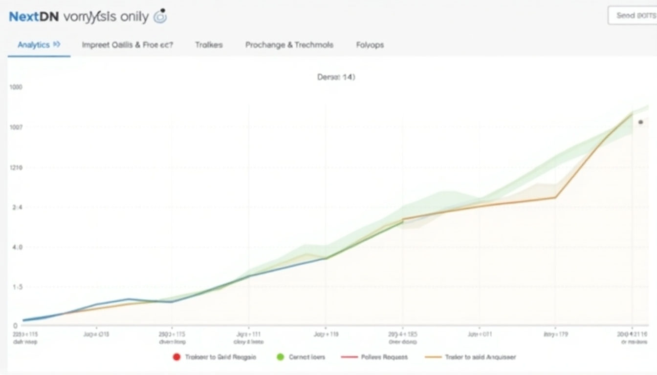 Graph illustrating the effectiveness of NextDNS in blocking ads and trackers